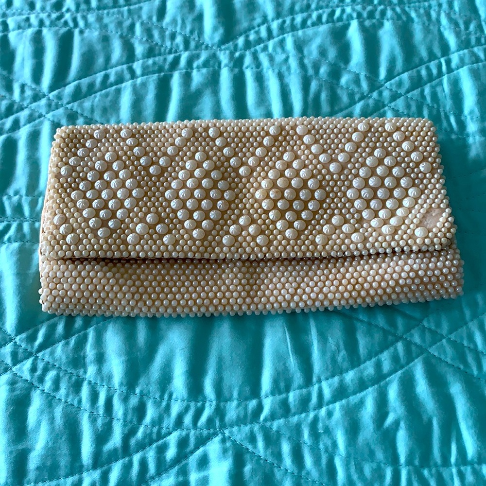 Vintage Beaded Clutch/ Hong Kong